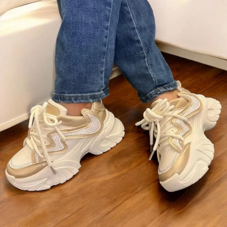 Men's fashion - forward sneakers with a unique tongue designD6 lampiana chunky