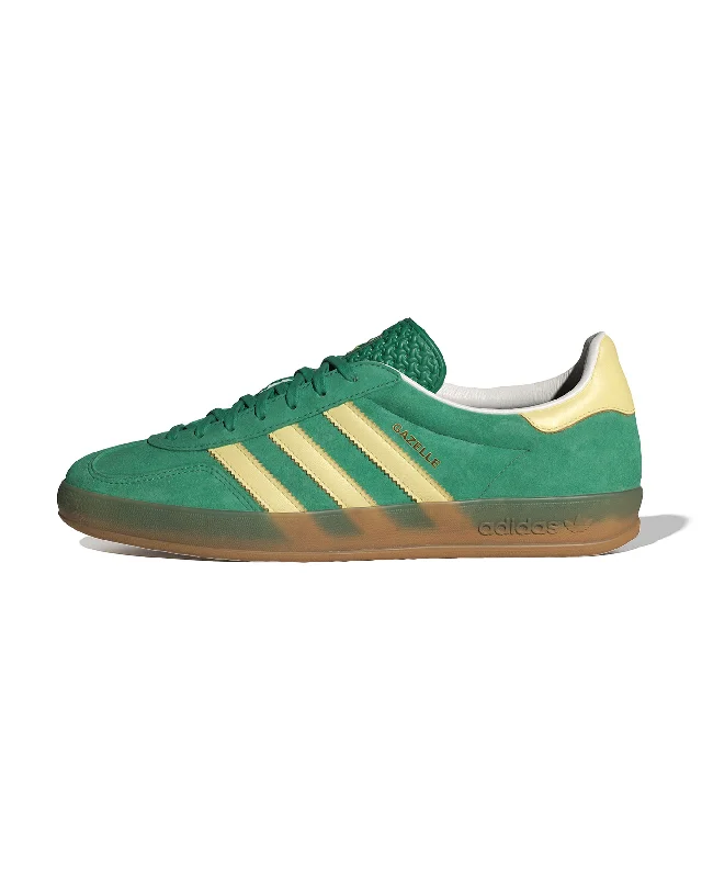 Men's sneakers with a removable insole for easy cleaningGazelle Indoor - Semi Court Green / Almost Yellow / Gum