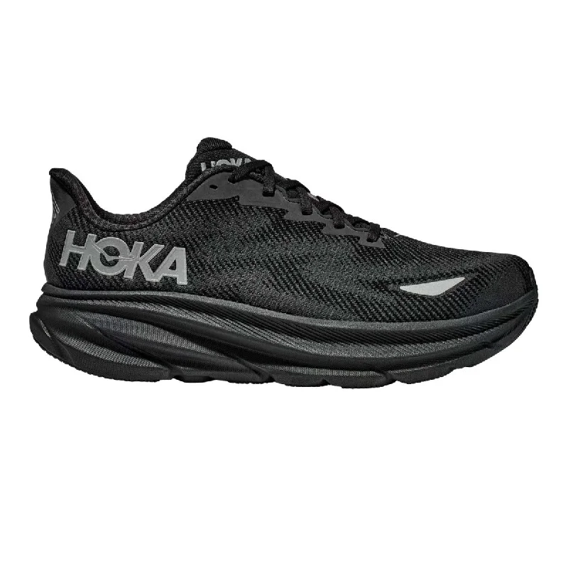 Men's leather - and - mesh combination sneakers for style and functionHoka One One Men's Clifton 9 Black/Black Gore-Tex