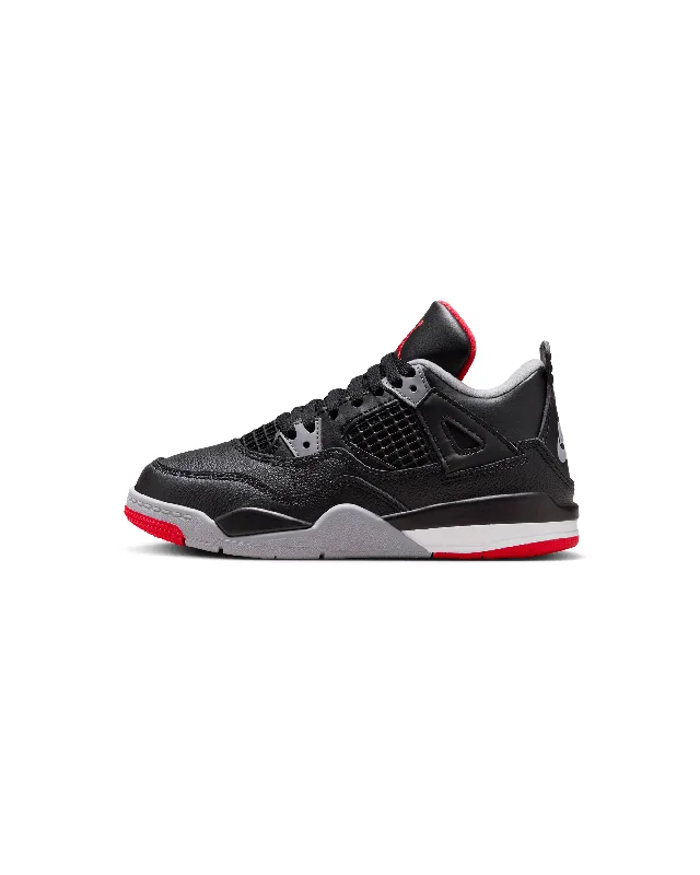 Men's waterproof sneakers for rainy daysAir Jordan 4 Retro "Bred Reimagined" (PS) - Black / Fire Red / Grey / White Men's waterproof sneakers for rainy daysAir Jordan 4 Retro "Bred Reimagined" (PS) - Black / Fire Red / Grey / White