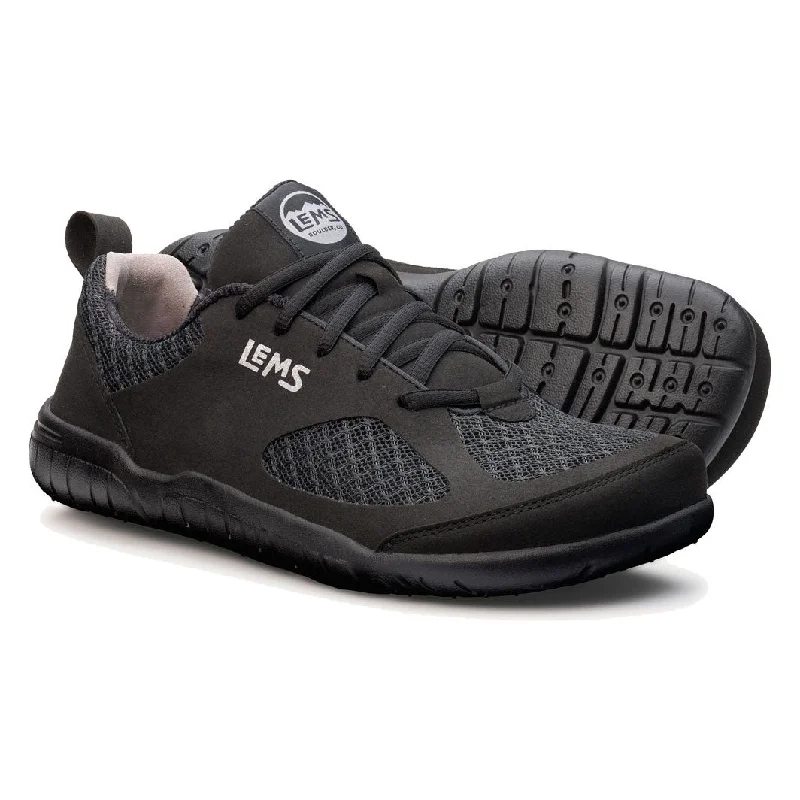 Men's breathable mesh running sneakers with reflective detailsLems - Primal 3 - Black (Unisex) Men's breathable mesh running sneakers with reflective detailsLems - Primal 3 - Black (Unisex)