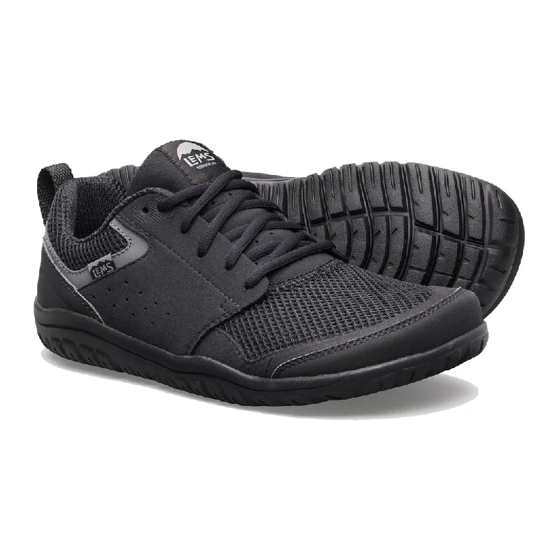 Men's classic white leather sneakers with black lacesLems - Primal Zen - Asphalt (Unisex) Men's classic white leather sneakers with black lacesLems - Primal Zen - Asphalt (Unisex)