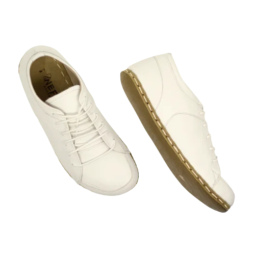 Men's breathable sneakers for hot summer daysMen's Copper Rivet Earthing Leather Sneaker in White Men's breathable sneakers for hot summer daysMen's Copper Rivet Earthing Leather Sneaker in White