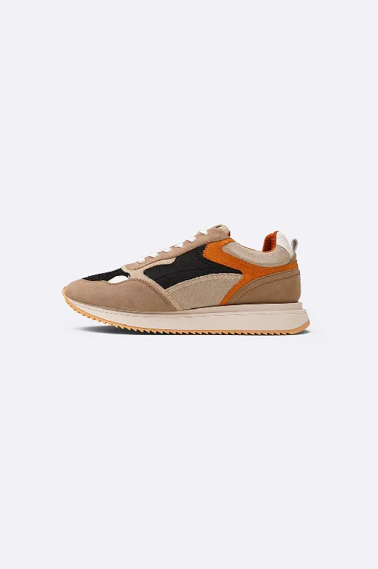 Men's leather - and - mesh combination sneakers for style and functionCONTRAST LEATHER JOGGERS Men's leather - and - mesh combination sneakers for style and functionCONTRAST LEATHER JOGGERS