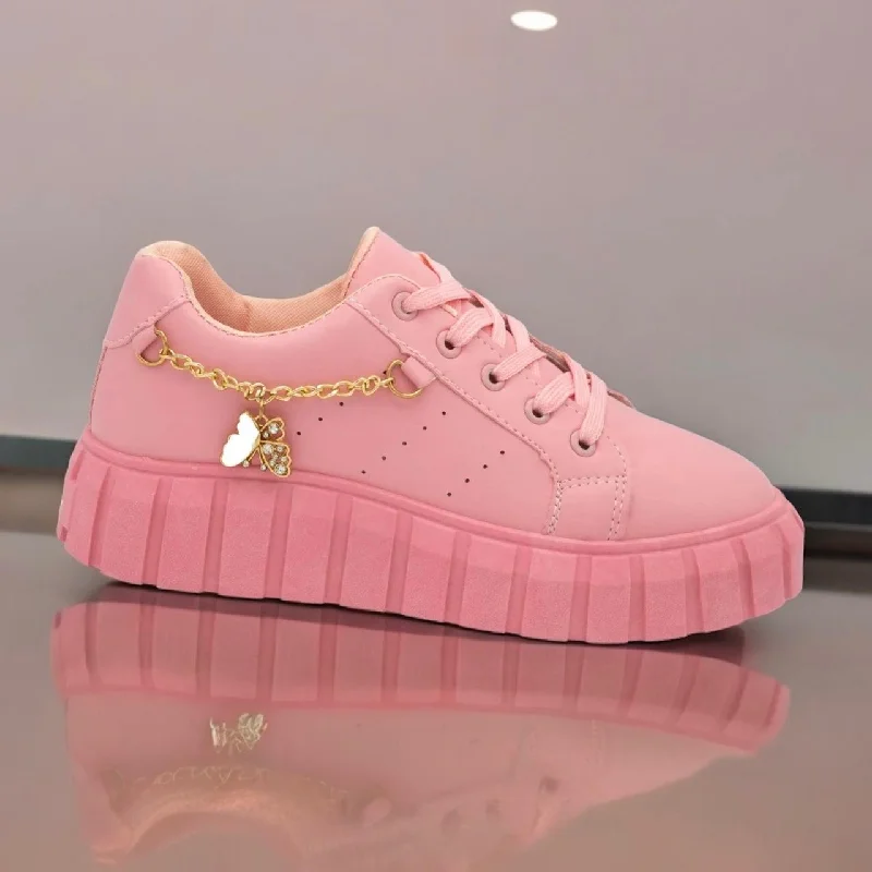 Men's lifestyle sneakers with a premium material constructionRosado cadena shoes