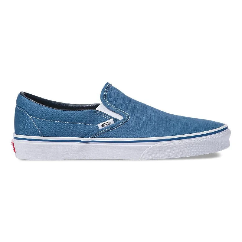 Men's sneaker boots with a mid - ankle heightVans Unisex Classic Slip On Navy Canvas Men's sneaker boots with a mid - ankle heightVans Unisex Classic Slip On Navy Canvas