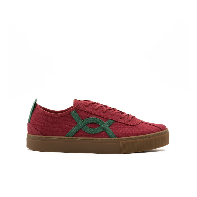 Men's high - performance basketball sneakers with air cushioningVegan sneaker bourdeaux KAF013