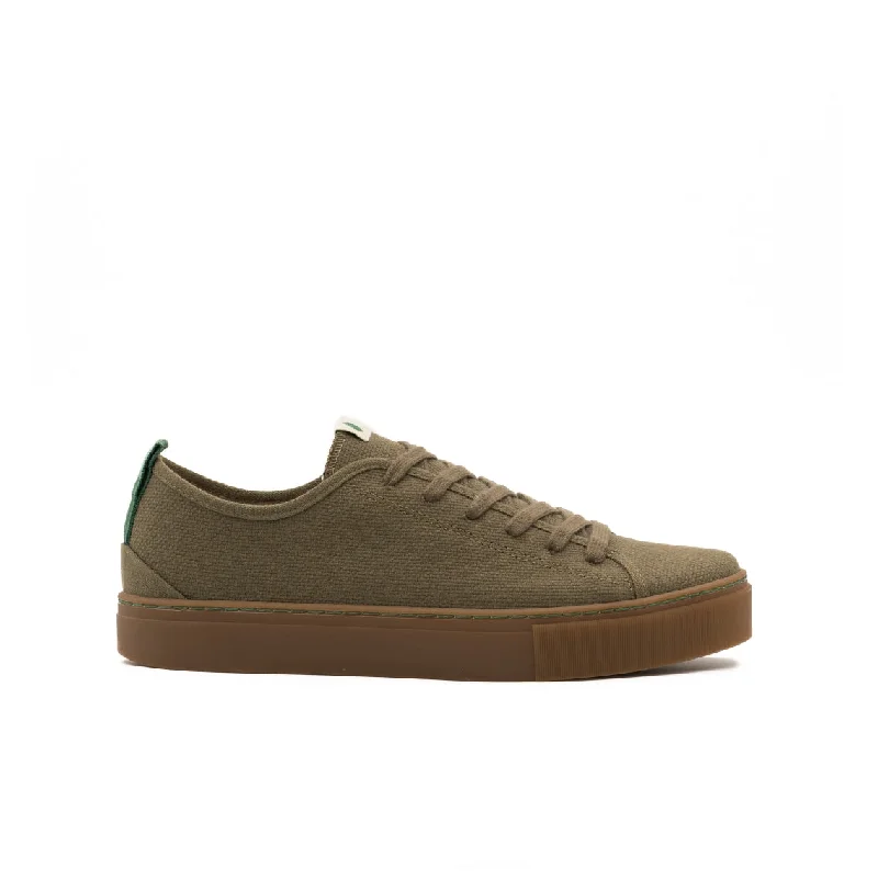 Men's high - end luxury sneakers with hand - stitched detailsVegan sneaker kaki NIK016 Men's high - end luxury sneakers with hand - stitched detailsVegan sneaker kaki NIK016