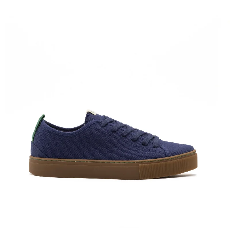 Men's leather - and - mesh combination sneakers for style and functionVegan sneaker marine NIK014 Men's leather - and - mesh combination sneakers for style and functionVegan sneaker marine NIK014