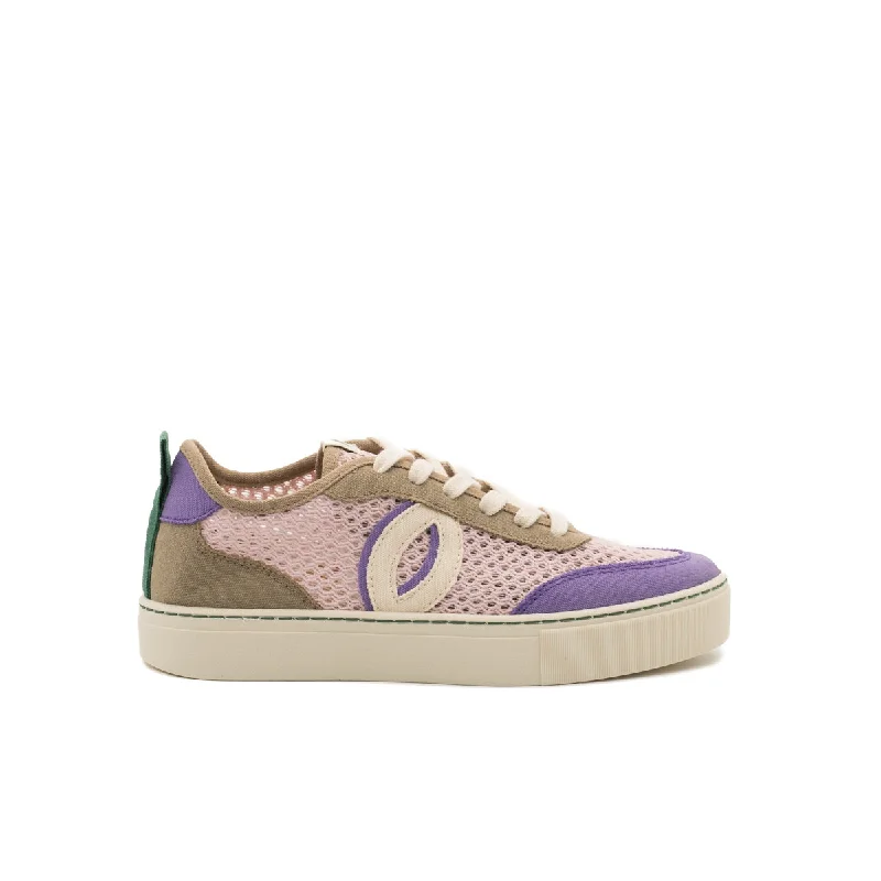 Men's vegan leather sneakers for an eco - friendly optionVegan sneaker mesh rose-lilac BRI014