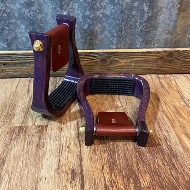 Nettles 2" Distressed Purple Barrel Stirrup