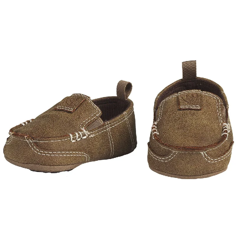 Men's western boots with a scalloped edge and a pull - on strapAriat Little Stomper Infant Cruiser