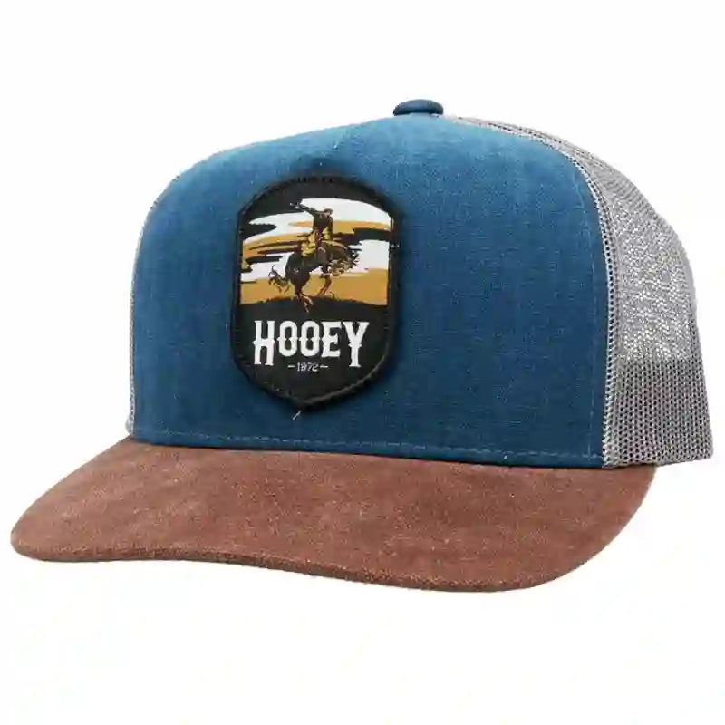 Hooey Cheyenne Patch Blue & Char & Brown Cap