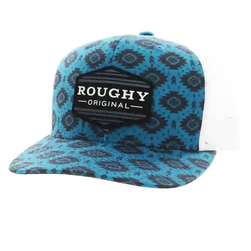 Hooey Roughy Patch Turquoise & Black Aztec Print Cap