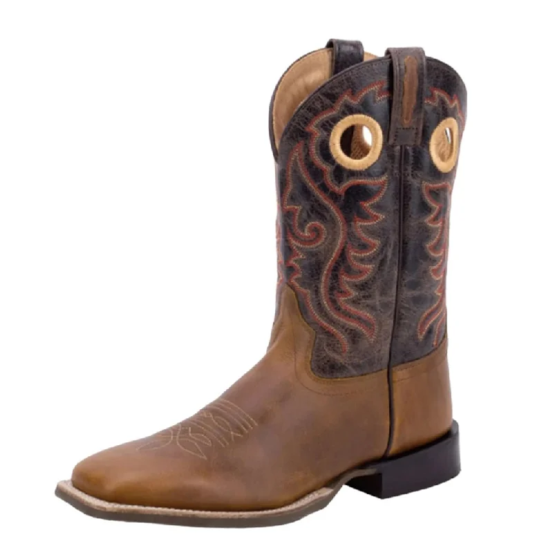 Men's western boots with a high - quality leather upper and a suede liningOld West Men's Horse Tan Boots