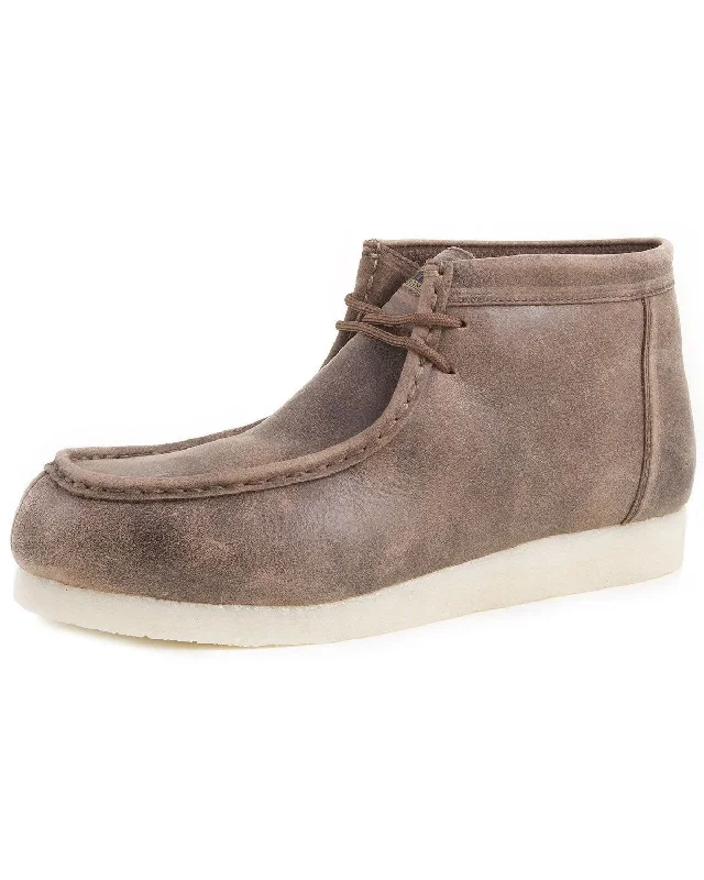 Men's western boots with a leather - wrapped heel and a smooth finishRoper Smokey Lace Up Gum Sole Men's Casual Shoe Men's western boots with a leather - wrapped heel and a smooth finishRoper Smokey Lace Up Gum Sole Men's Casual Shoe