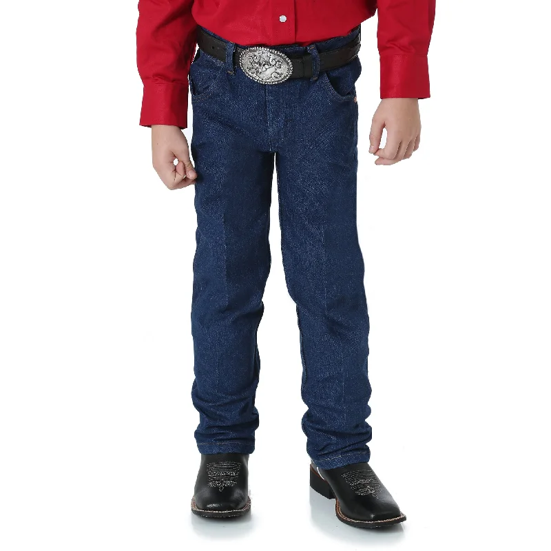 Western - style men's boots with intricate tooling and stitchingWrangler Cowboy Cut Boy's Jean