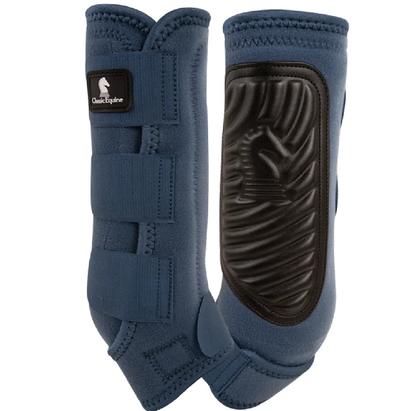 Vintage - style men's western boots with a square toe and spur ledgeClassic Equine Dark Denim Hind Boots