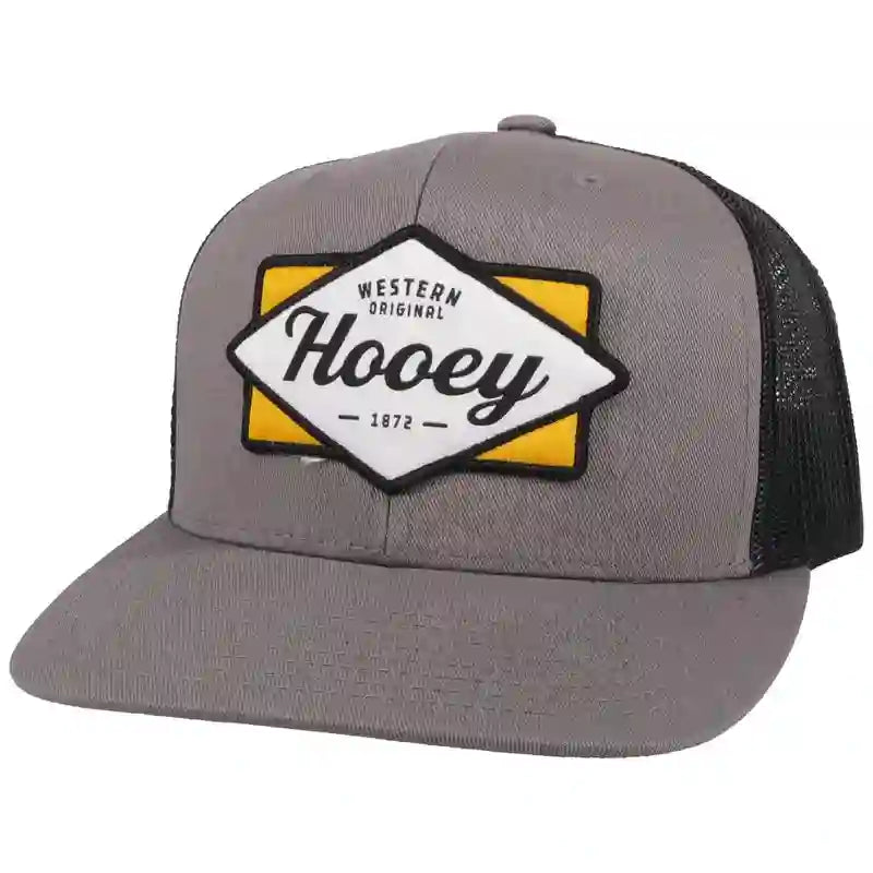 Hooey Mid Profile Grey/Black Cap-Western Original Patch