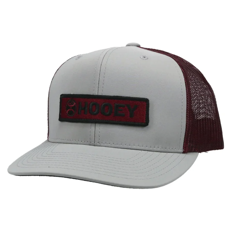 Hooey Grey & Maroon Lockup Cap