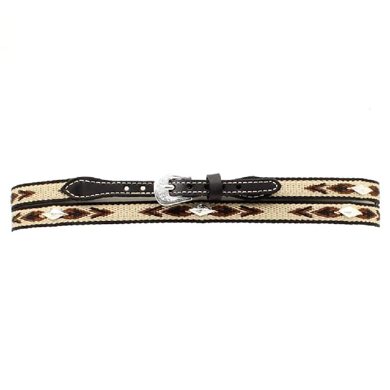 Men's western boots with a decorative concho belt and buckleM&F 1/2 Embroidered Hatband with Diamond Conchos