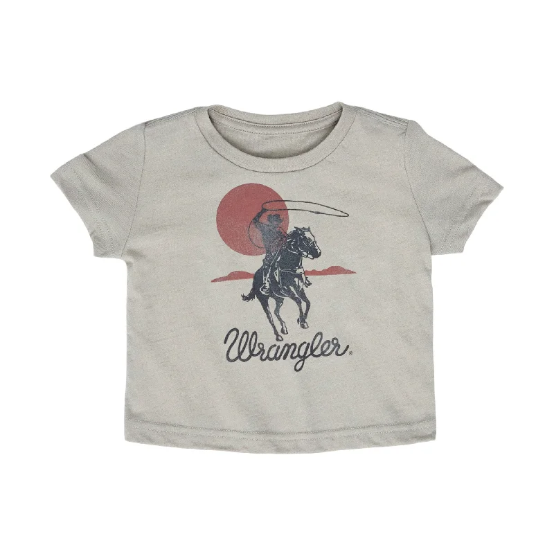 Men's western boots with a silver - toned hardware and accentsWrangler Boy's Infant Heather Grey Moon Rider Tee