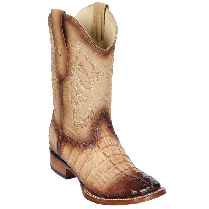 Men's Los Altos Caiman Tail Wide Square Toe Boot 8220115