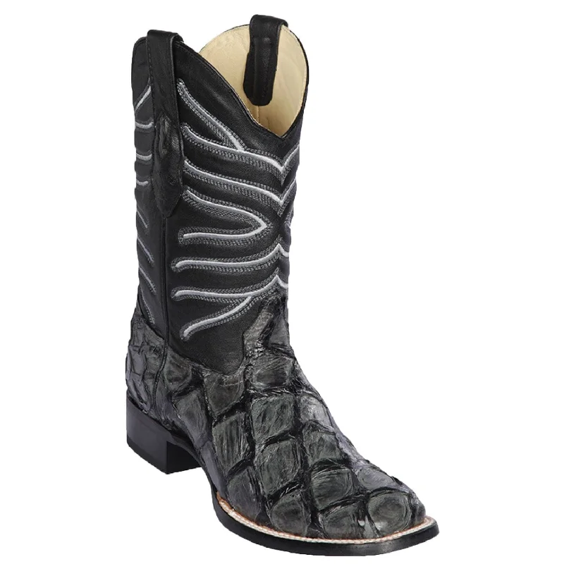 Men's Los Altos Monster Fish Skin Wide Square Toe Boot 8221009