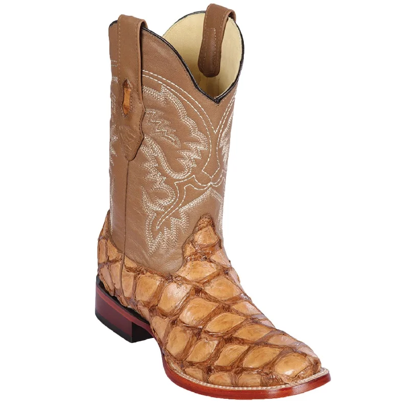 Men's Los Altos Monster Fish Skin Wide Square Toe Boot 8221011