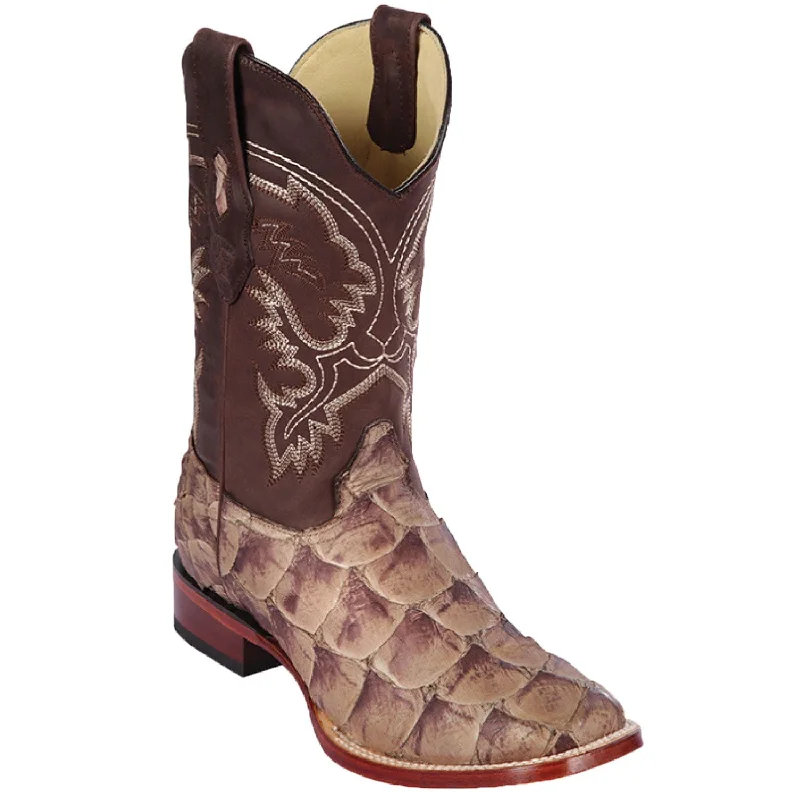 Men's Los Altos Monster Fish Skin Wide Square Toe Boot 8221065