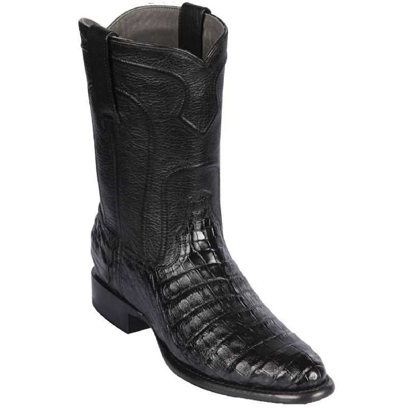 Men's Los Altos Original Caiman Belly Roper Toe Boots 698205