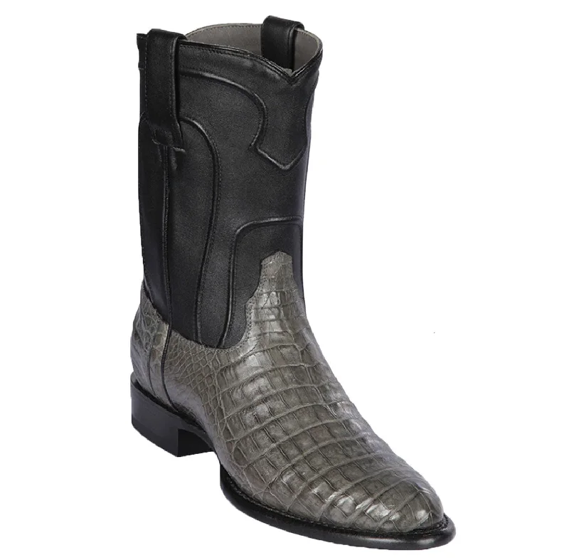 Men's Los Altos Original Caiman Belly Roper Toe Boots 698209