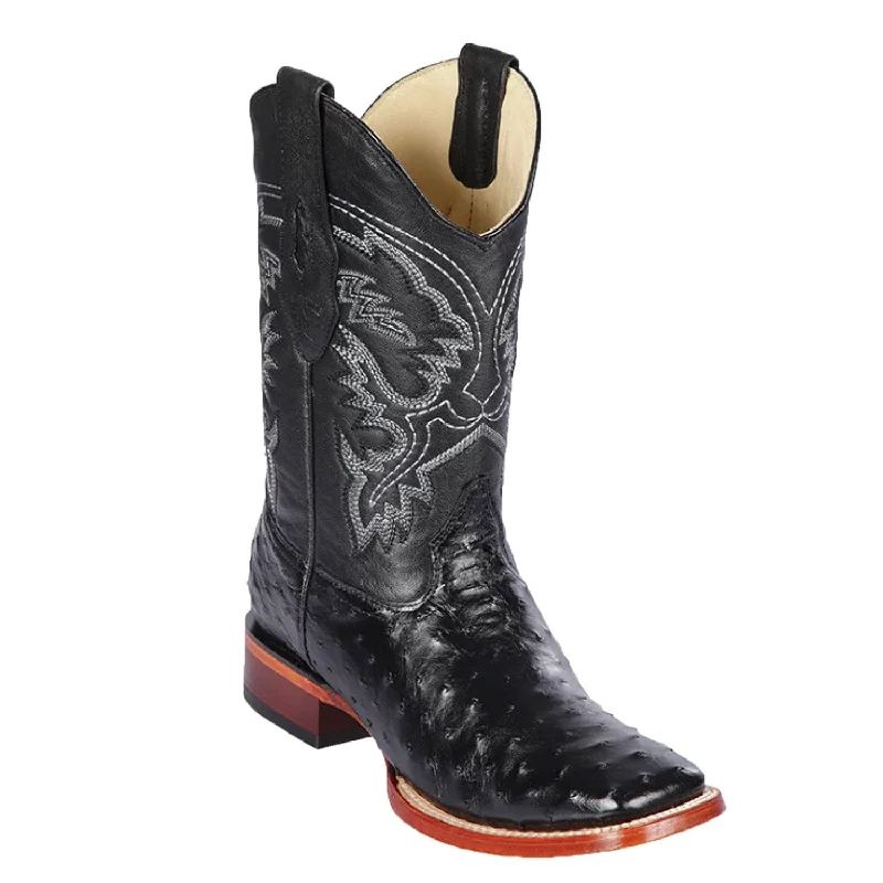 Men's Los Altos Ostrich Skin Wide Square Toe Boot 8220305