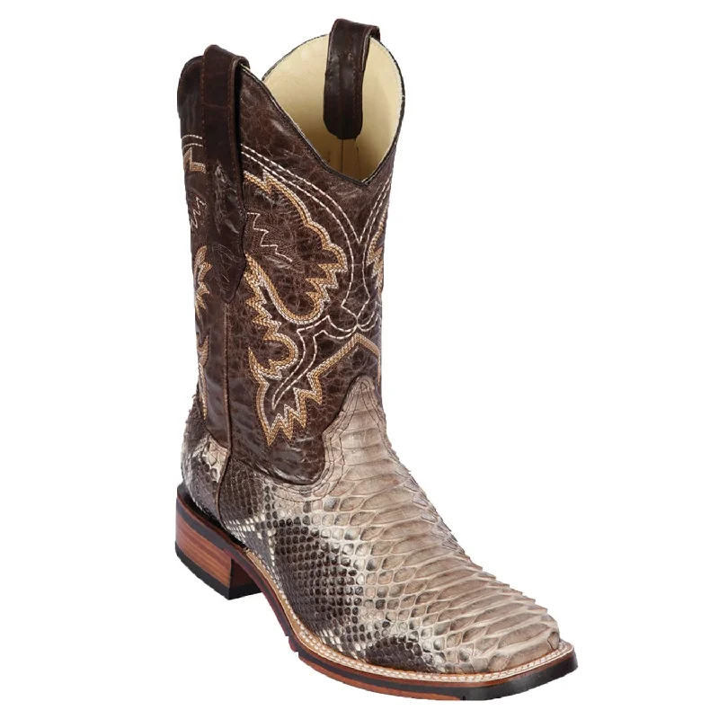 Men's Los Altos Python Skin Wide Square Toe Boot 8265785