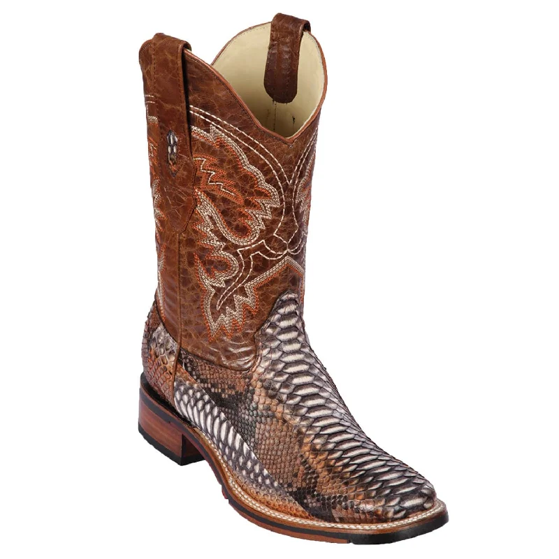 Men's Los Altos Python Skin Wide Square Toe Boot 8265788