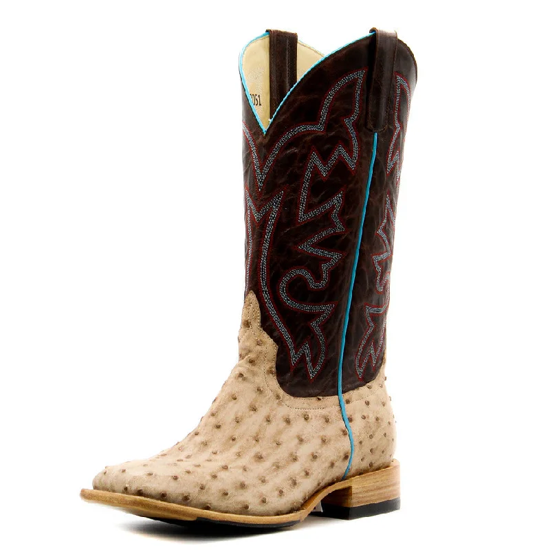 Men's western boots with a distressed leather finish for a rugged lookHorsepower Top Hand Tan Bruciato Full Quill Men's Boot