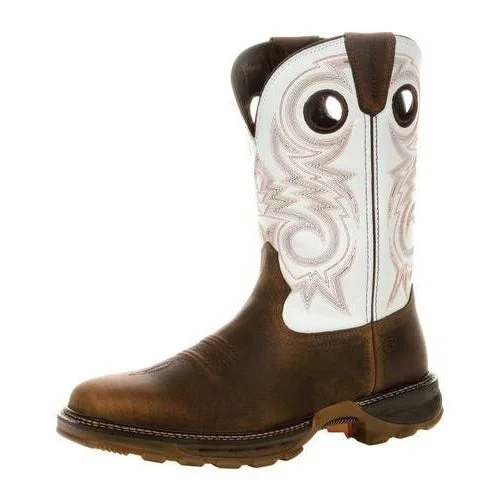 Men's western boots with a traditional western boot silhouette and a polished shineDurango White Top Waterproof Men's Boot Men's western boots with a traditional western boot silhouette and a polished shineDurango White Top Waterproof Men's Boot
