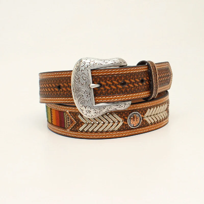 Western - style men's boots with intricate tooling and stitchingNocona Serape Cactus Men's Belt Western - style men's boots with intricate tooling and stitchingNocona Serape Cactus Men's Belt