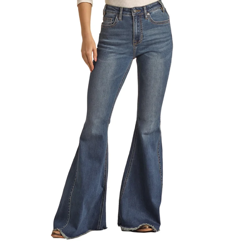 Rock & Roll Cowgirl Side Insert High Rise Bell Bottoms