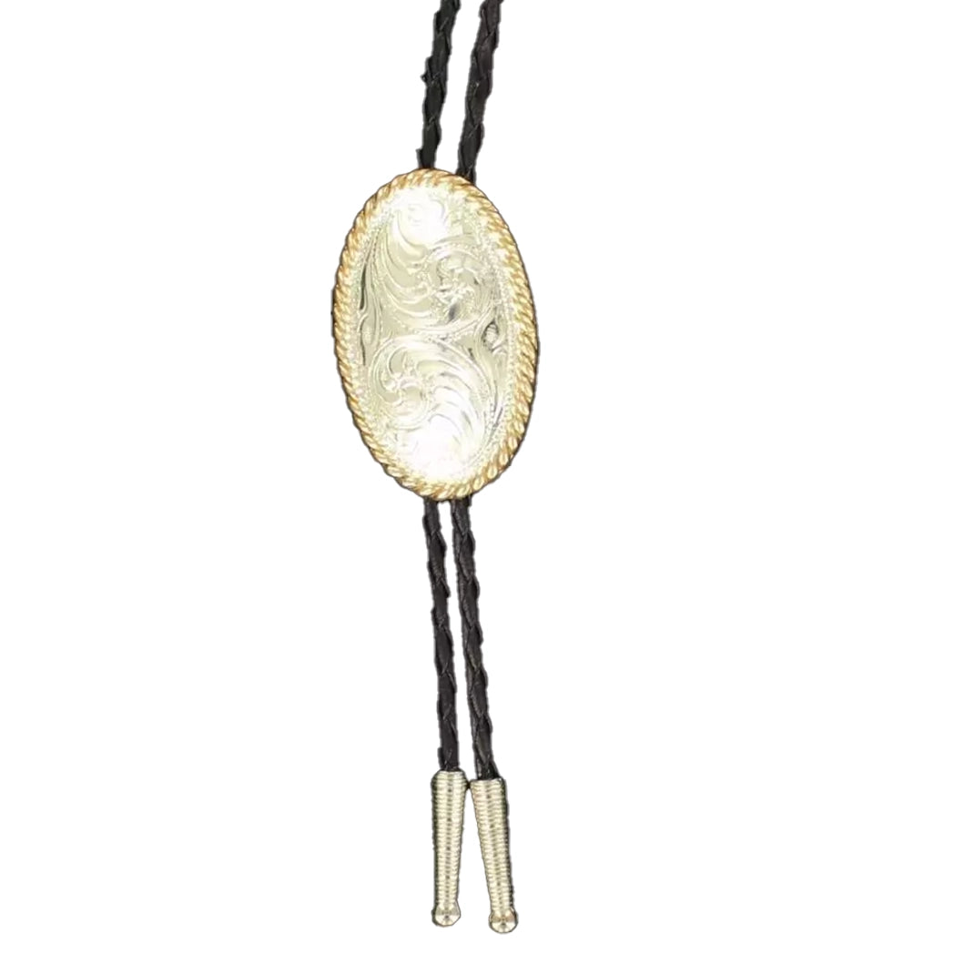 Men's genuine leather western boots with a snake - skin inlayM&F Crumrine Bolo Tie