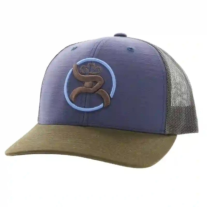 Hooey Mid Profile Blue & Olive Cap-Roughy O Logo