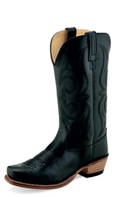 Old West Black Cutter Toe Ladies' Boot